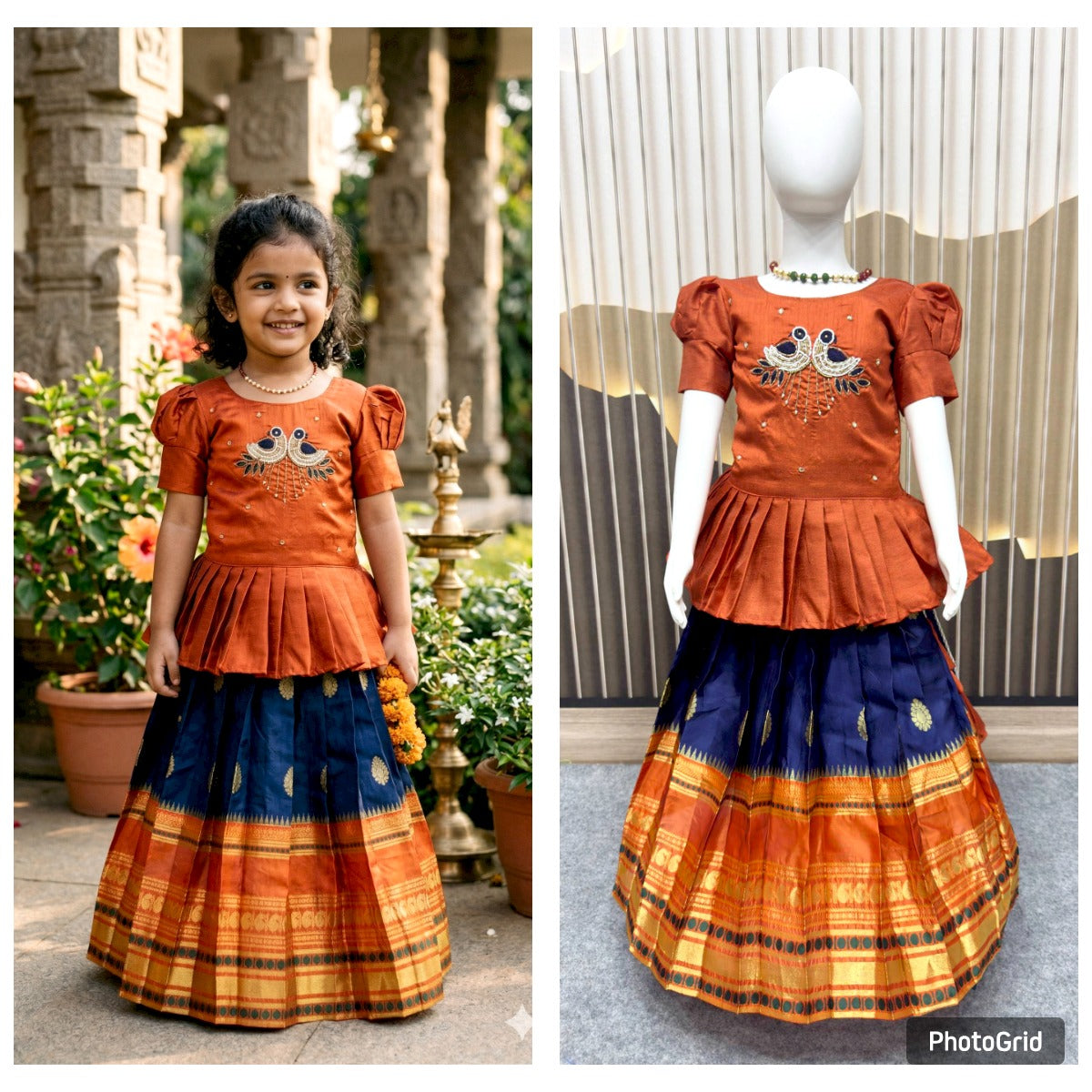 Traditional Pattu Pavadai || Jecquard Lehenga Choli for weddings, festivals, and Special occasions