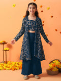 Girls Heavy Georgette Embroidered Palazzo Set