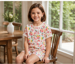 Floral design co-ord set Girls || Pure Cotton || Summer outfit