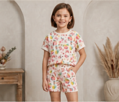 Floral design co-ord set Girls || Pure Cotton || Summer outfit