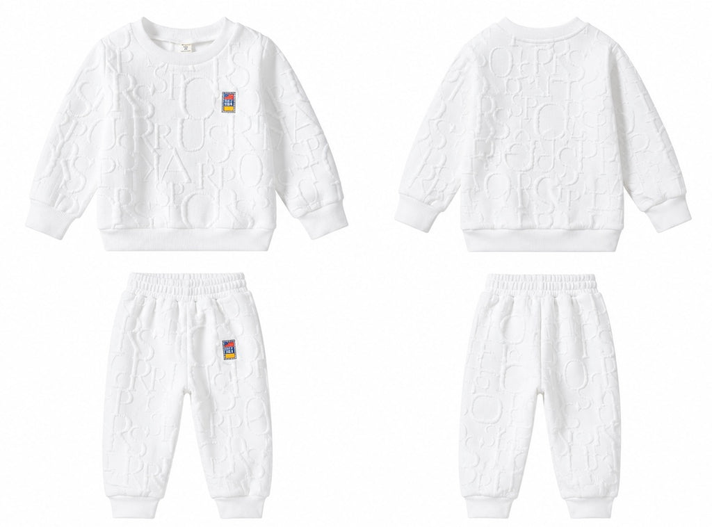 White Urban Streetwear Co-Ord Set for Boys