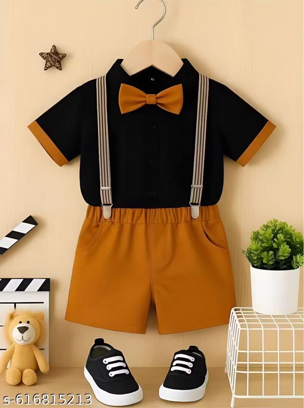 Party Outfit with Suspenders (2-piece set)
