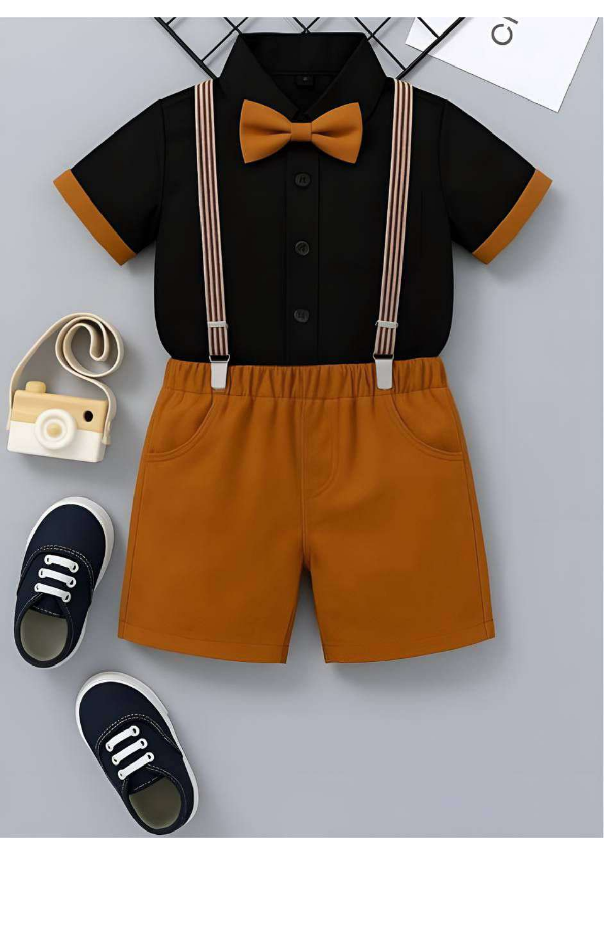 Party Outfit with Suspenders (2-piece set)