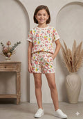 Floral design co-ord set Girls || Pure Cotton || Summer outfit