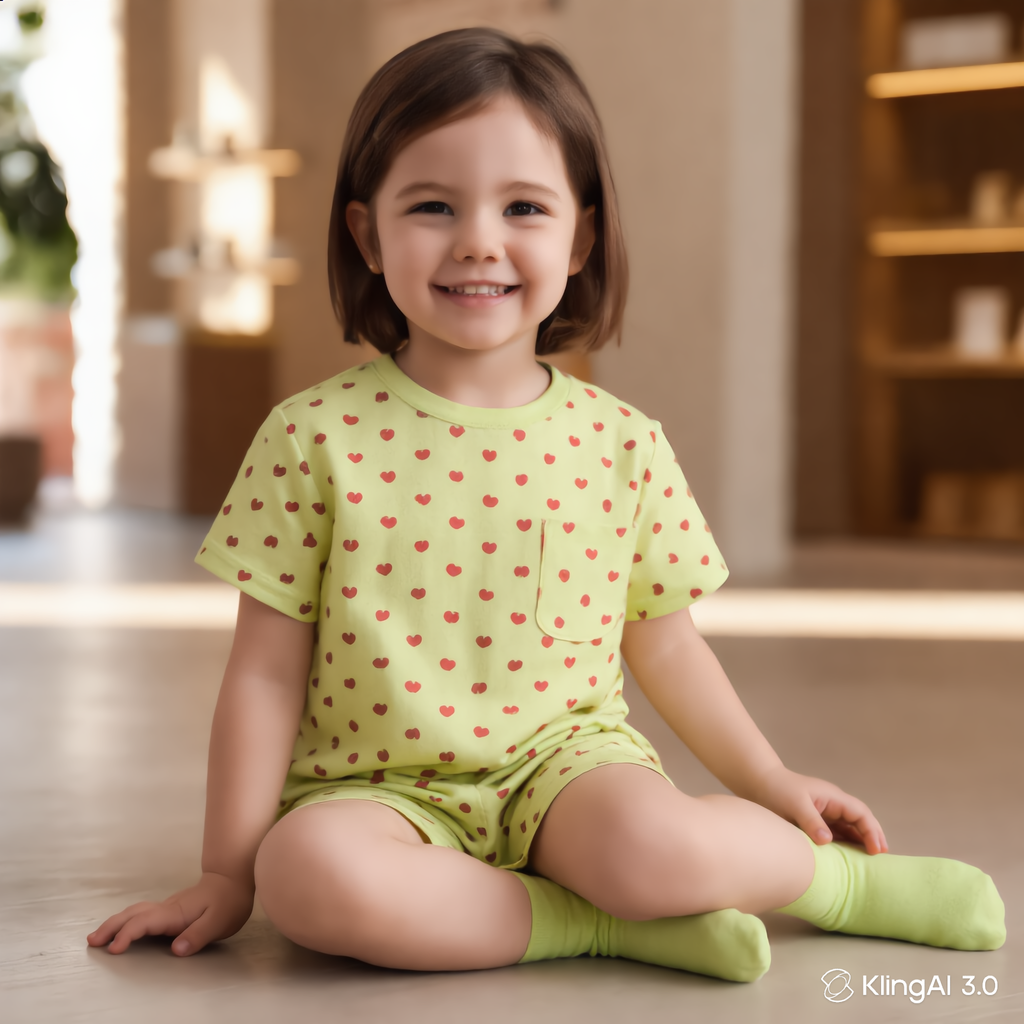 Warm Green Co-ord Sets for Girls